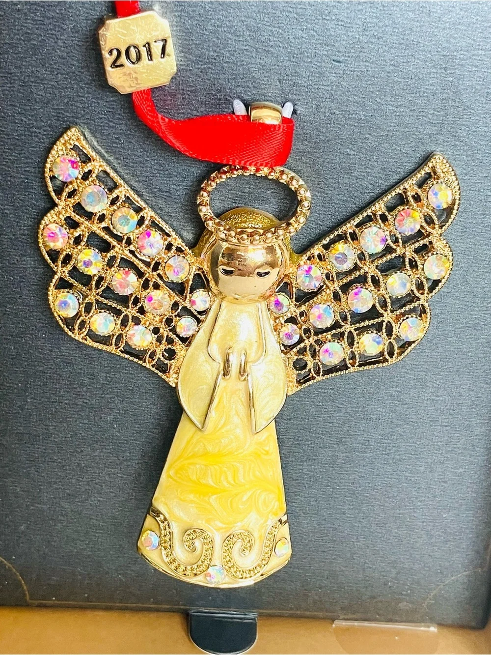 Monet 2017 Jeweled Holiday Christmas Angel Ornament